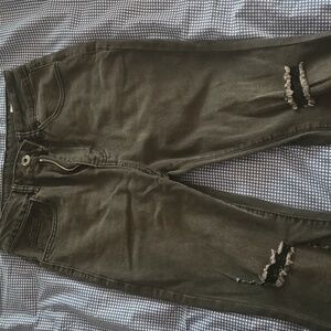 Womens- Flared/Bellbottom Jeans- Washed Black- Size XS